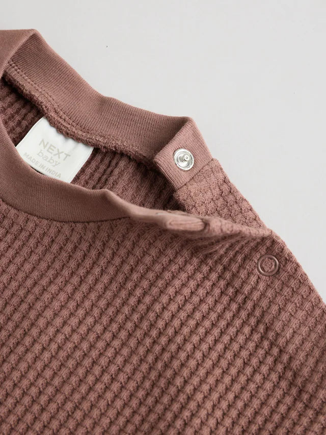 |BabyBoy| Blusa e Calça Jogger 100% Algodão Marrom Chocolate Para Bebê, 2 Peças (0 meses a 2 anos)