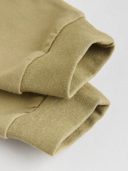 |BabyBoy| Conjunto De 6 Peças Para Bebês, Blusas e Leggings Hello Bear Cáqui/Bege (0 meses a 3 anos)