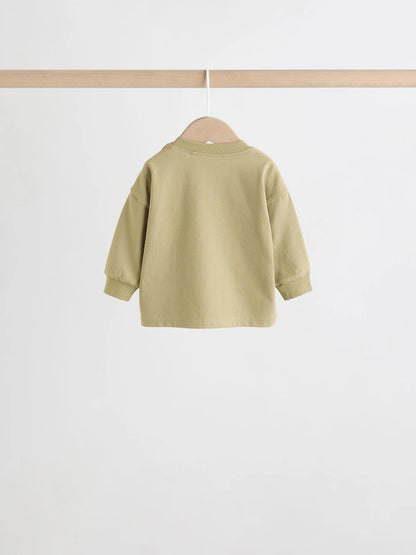 |BabyBoy| Conjunto De 6 Peças Para Bebês, Blusas e Leggings Hello Bear Cáqui/Bege (0 meses a 3 anos)