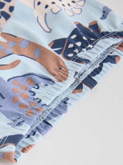 |BabyBoy| Conjunto De 6 Peças De Blusa e Leggings Azuis De Dinossauro Para Bebês (0 meses a 3 anos)