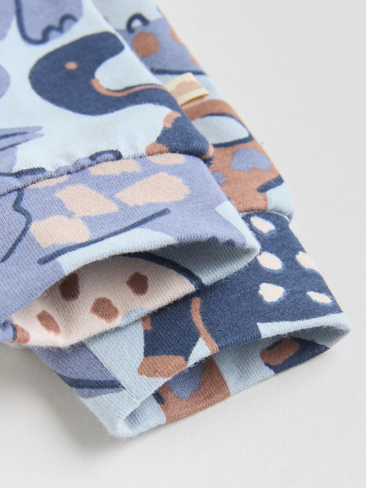 |BabyBoy| Conjunto De 6 Peças De Blusa e Leggings Azuis De Dinossauro Para Bebês (0 meses a 3 anos)