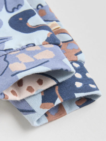 |BabyBoy| Conjunto De 6 Peças De Blusa e Leggings Azuis De Dinossauro Para Bebês (0 meses a 3 anos)