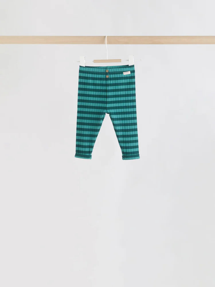 |BabyBoy| Conjunto De 6 Peças Para Bebês Com Blusa e Legging Verde/Marrom (0 meses a 3 anos)