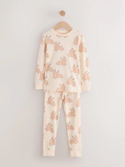 |Girl| Pijama De Coelhinho Da Páscoa 100% Algodão Cru (9 meses a 9 anos)
