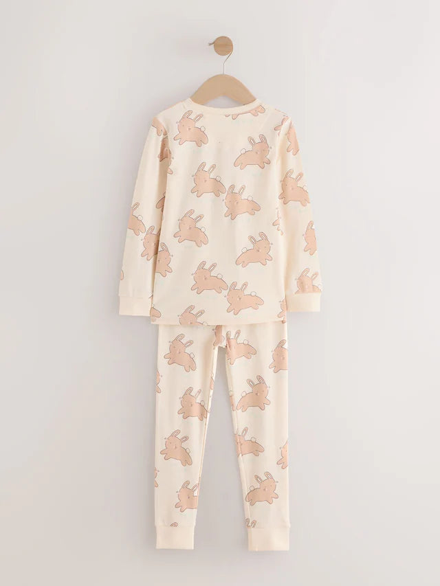 |Girl| Pijama De Coelhinho Da Páscoa 100% Algodão Cru (9 meses a 9 anos)