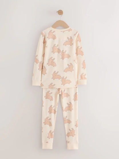 |Girl| Pijama De Coelhinho Da Páscoa 100% Algodão Cru (9 meses a 9 anos)