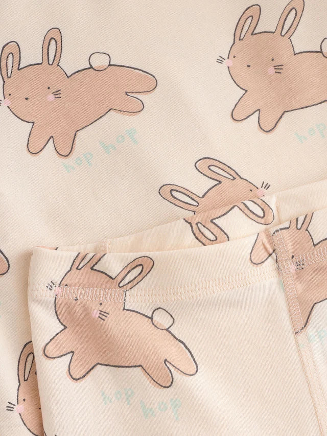 |Girl| Pijama De Coelhinho Da Páscoa 100% Algodão Cru (9 meses a 9 anos)