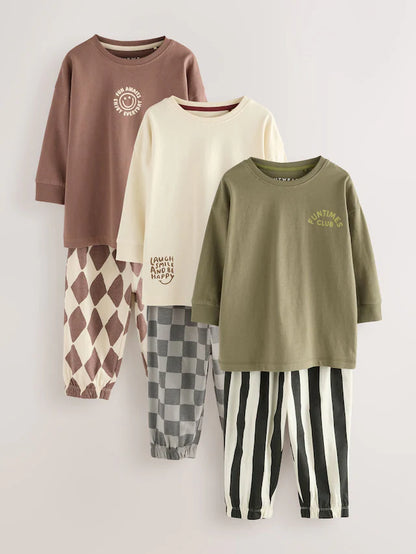 |Boy| Pacote Com 3 Pijamas Grandes (9 meses a 10 anos)