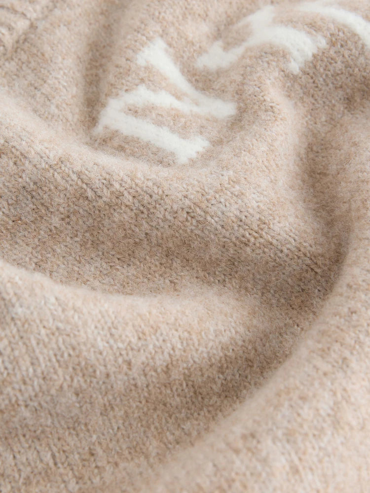 |Boy| Conjunto De Suéter e Calça De Moletom NYC Varsity Em Tricô Neutro (3 meses a 7 anos)