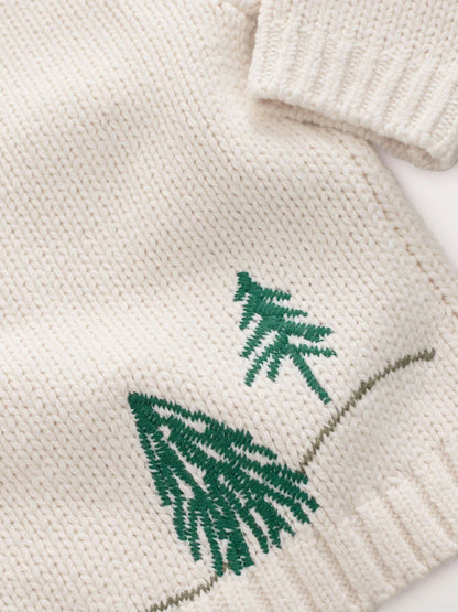 |Boy| Cardigan De Natal Com Estampa De Pinguim Creme (3 meses a 7 anos)