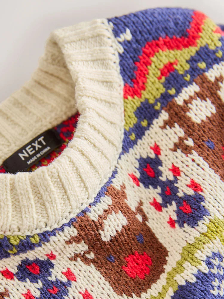 |Boy| Suéter De Natal Em Tricô Múltiplo (3 meses a 7 anos)