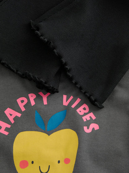 |Girl| Conjunto De Camiseta e Leggings Com Várias Camisas (3 meses a 8 anos)