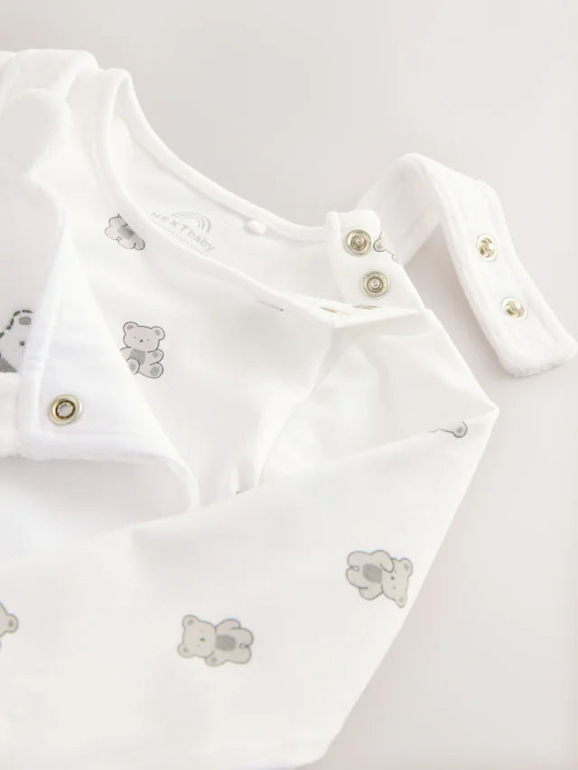 |BabyGirl| Macacão e Macacão De Veludo White Bear Para Bebê (0-12 meses)