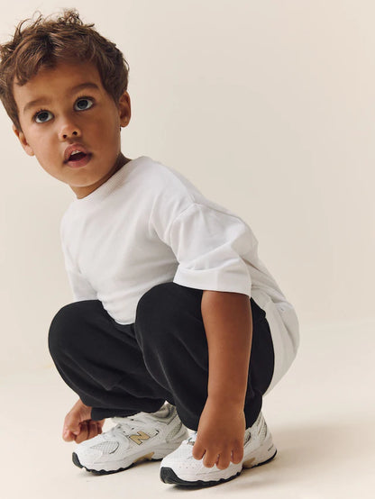 |Boy| Calça De Moletom Preta Regular Fit Soft Touch (3 meses a 7 anos)