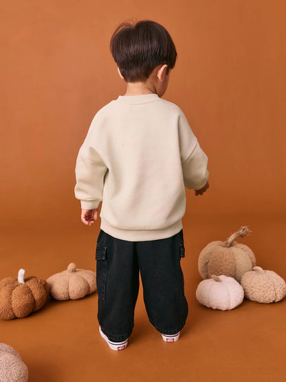 |Boy| Moletom De Halloween Com Estampa De Abóbora Crua (3 meses a 7 anos)