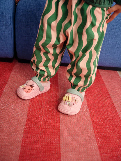 |Girl| Pijama Jogger Com Estampa De Personagem Rosa/Verde, Pacote com 3 (9 meses a 10 anos)