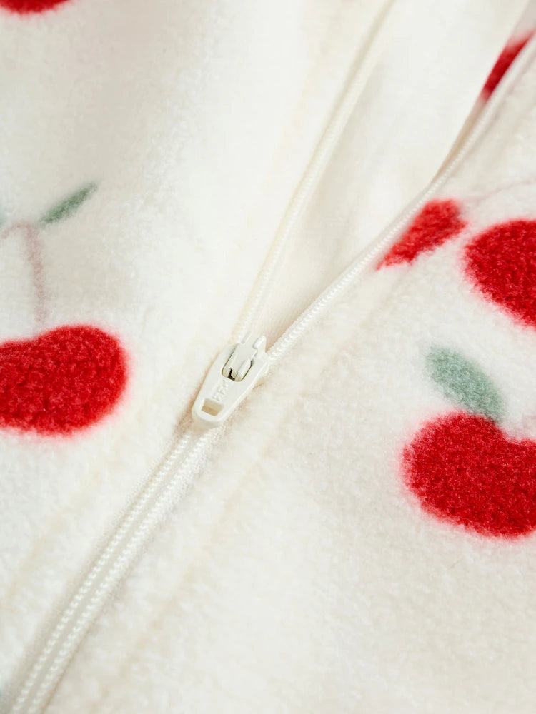 |BabyGirl| Pacote Com 2 Macacões De Dormir Para Bebês Com Zíper Bidirecional Em Microfibra vermelha