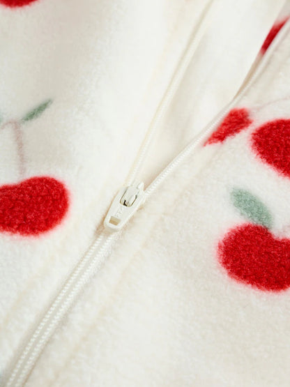 |BabyGirl| Pacote Com 2 Macacões De Dormir Para Bebês Com Zíper Bidirecional Em Microfibra vermelha