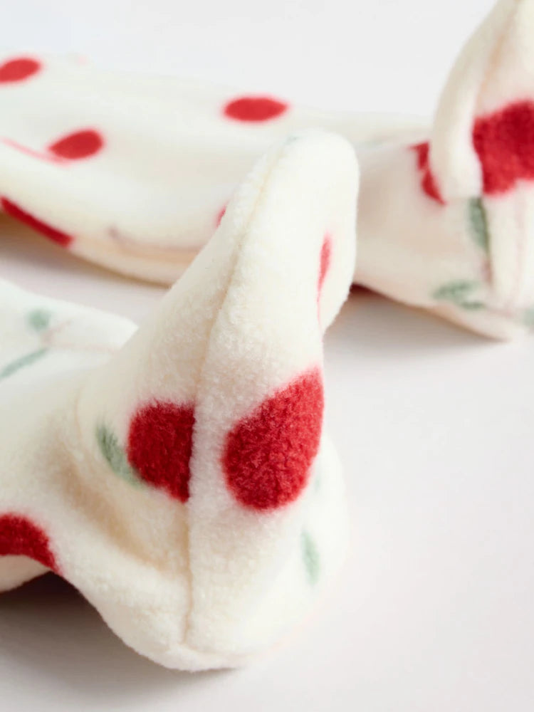 |BabyGirl| Pacote Com 2 Macacões De Dormir Para Bebês Com Zíper Bidirecional Em Microfibra vermelha