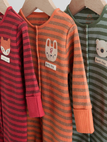 |BabyBoy| Macacão De Dormir Laranja Com Zíper Bidirecional Para Bebês (0 meses a 2 anos)