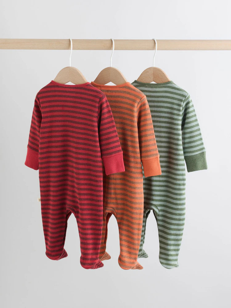 |BabyBoy| Macacão De Dormir Laranja Com Zíper Bidirecional Para Bebês (0 meses a 2 anos)