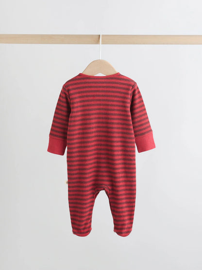 |BabyBoy| Macacão De Dormir Laranja Com Zíper Bidirecional Para Bebês (0 meses a 2 anos)