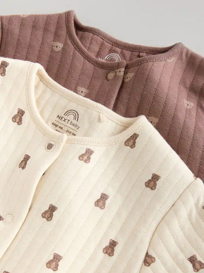|BabyGirl| Kit com 2 Macacões Acolchoados Marrons