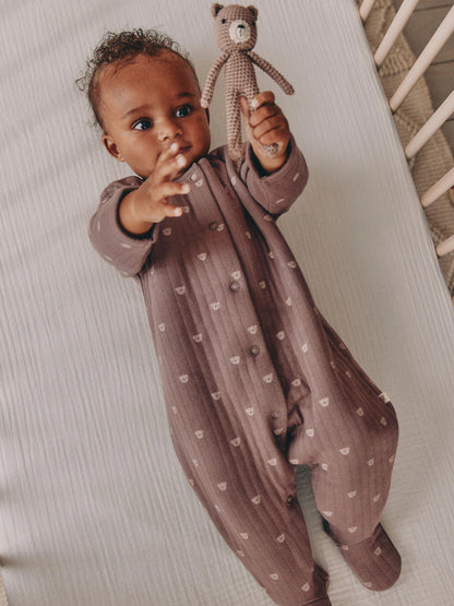 |BabyGirl| Kit com 2 Macacões Acolchoados Marrons