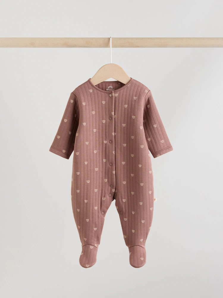 |BabyGirl| Kit com 2 Macacões Acolchoados Marrons