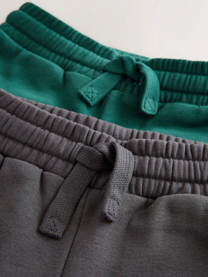 |Boy| Conjunto De Moletom e Calça Jogger Cinza Carvão/Verde, Pacote Com 2 (3 meses a 7 anos)