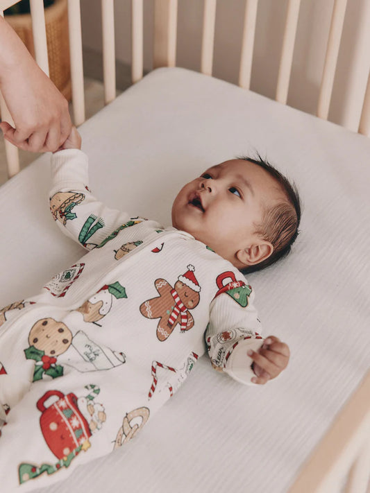 |BabyBoy| Macacão De Dormir Com Personagens Natalinos Para Bebês (0 meses a 3 anos)