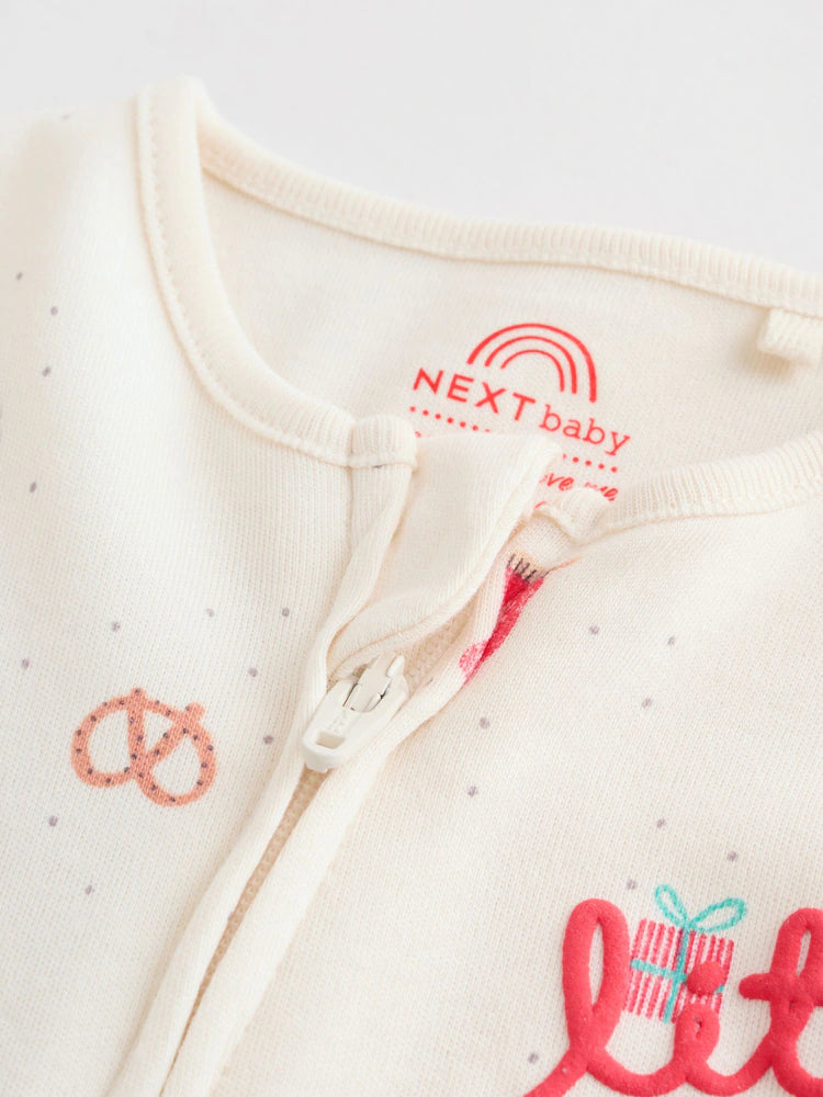 |BabyGirl| Pacote Com 3 Macacões De Natal Para Bebês Vermelhos (0 meses a 3 anos)