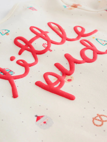 |BabyGirl| Pacote Com 3 Macacões De Natal Para Bebês Vermelhos (0 meses a 3 anos)