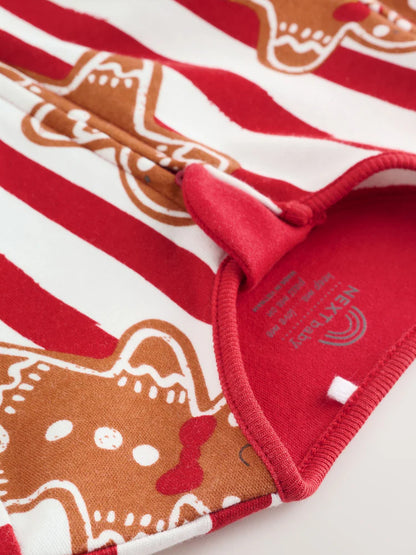 |BabyBoy| Macacão De Bebê Combinando Com Gengibre Vermelho e Natal (0 meses a 3 anos)