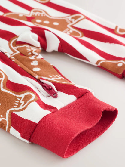 |BabyBoy| Macacão De Bebê Combinando Com Gengibre Vermelho e Natal (0 meses a 3 anos)