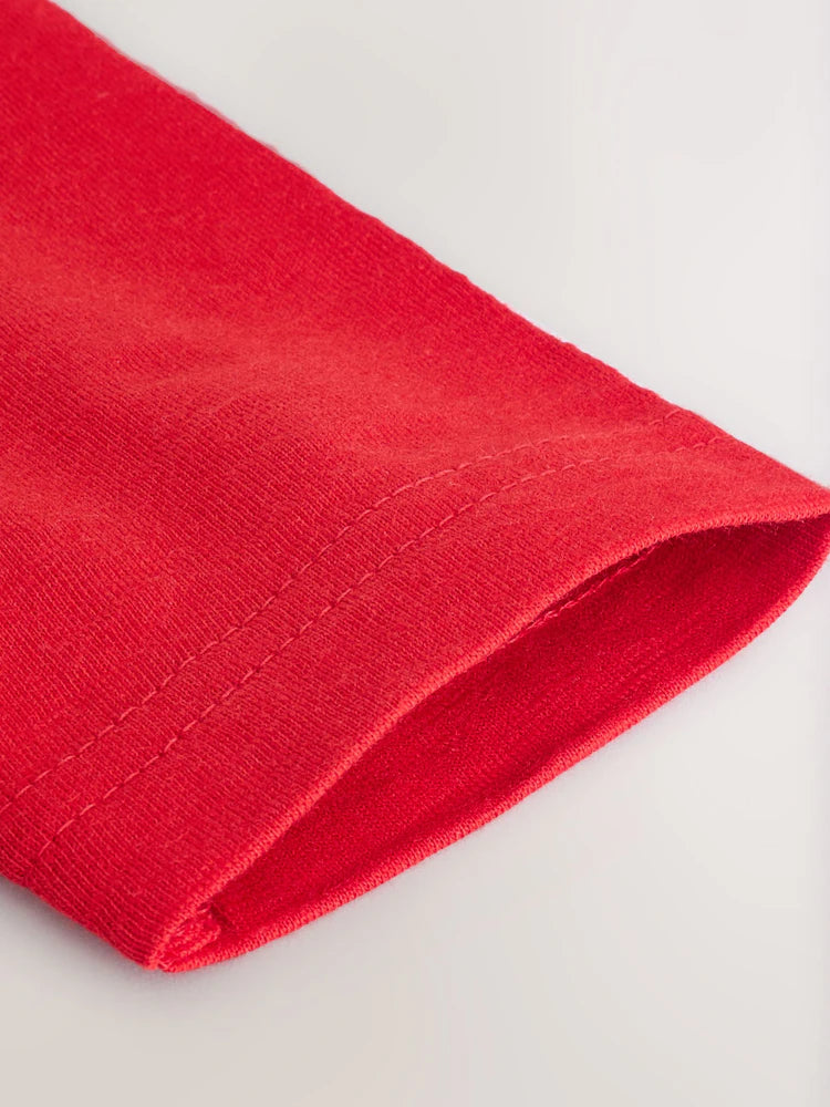 |Boy| Camiseta De Manga Comprida Com Apliques De Personagens Do Trio Vermelho (3 meses a 7 anos)