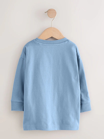 |Boy| Camiseta Com Apliques De Manga Comprida e Estampa De Fazenda Verde (3 meses a 7 anos)