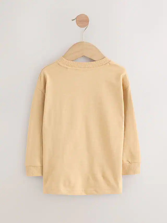 |Boy| Camisetas De Manga Comprida Com Apliques Blue Woodland, Pacote Com 3 (3 meses a 7 anos)