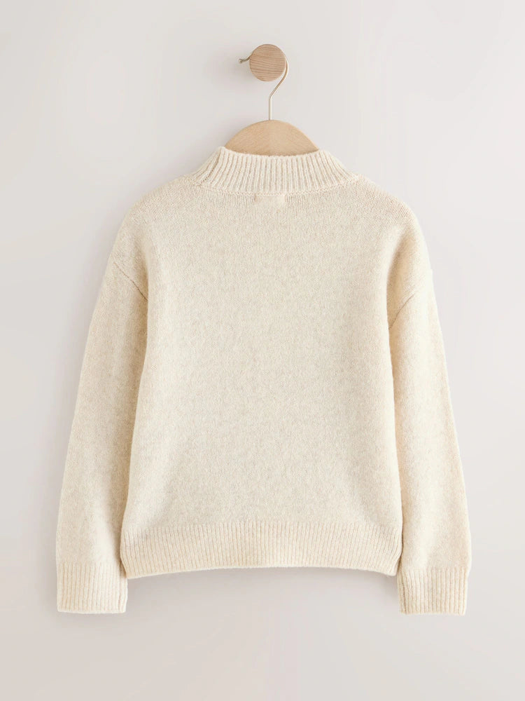 |BigGirl| Suéter De Natal Com Rena Crua (3-16 anos)