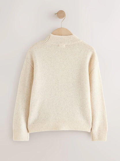 |BigGirl| Suéter De Natal Com Rena Crua (3-16 anos)