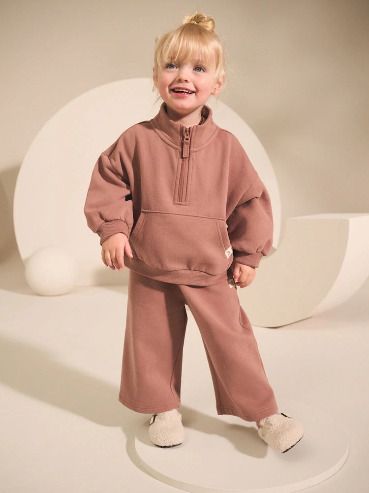 |Girl| Moletom Marrom Mocha Com Zíper e Manga comprida (3 meses a 7 anos)