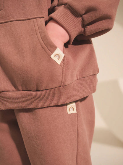 |Girl| Moletom Marrom Mocha Com Zíper e Manga comprida (3 meses a 7 anos)