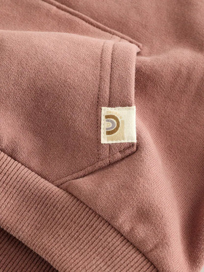 |Girl| Moletom Marrom Mocha Com Zíper e Manga comprida (3 meses a 7 anos)