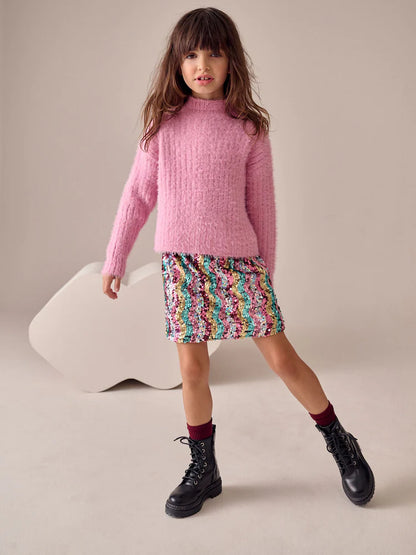 |BigGirl| Blusa Rosa Fofa (3-16 anos)