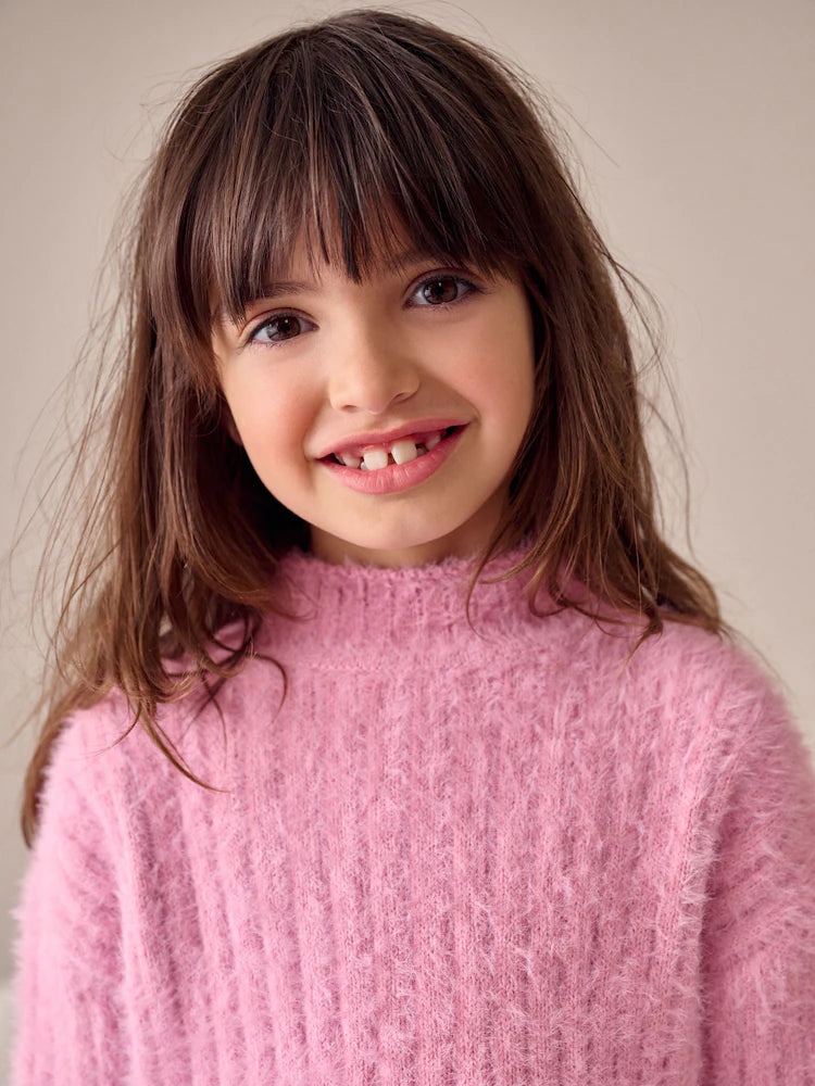 |BigGirl| Blusa Rosa Fofa (3-16 anos)