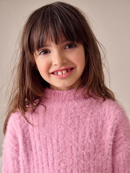 |BigGirl| Blusa Rosa Fofa (3-16 anos)