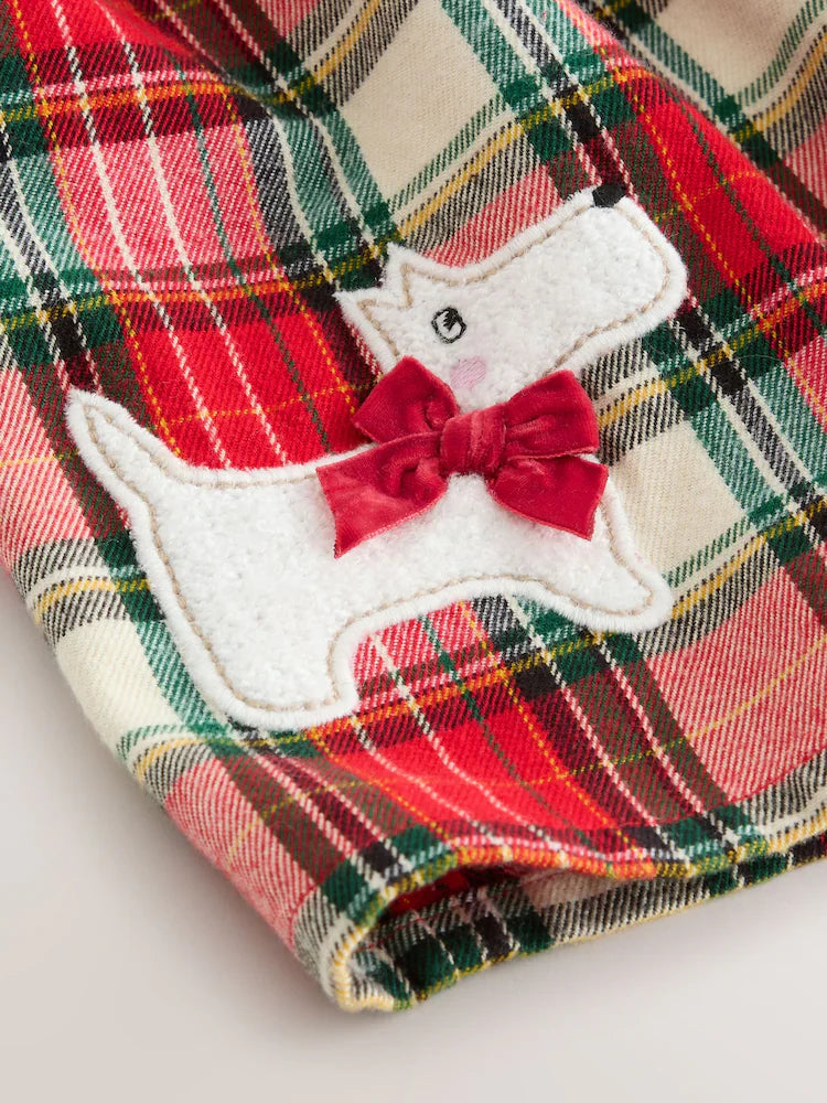 |Girl| Vestido Xadrez Vermelho De Malha (3 meses a 7 anos)