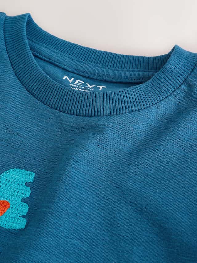 |Boy| Camiseta De Manga Comprida Com Apliques Blue Transport Diggers (3 meses a 7 anos)