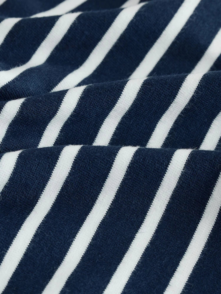 |Boy| Camiseta De Natal De Manga Comprida Com Apliques Azul-Marinho/Branco (3 meses a 7 anos)