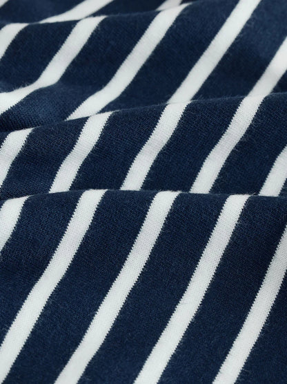 |Boy| Camiseta De Natal De Manga Comprida Com Apliques Azul-Marinho/Branco (3 meses a 7 anos)